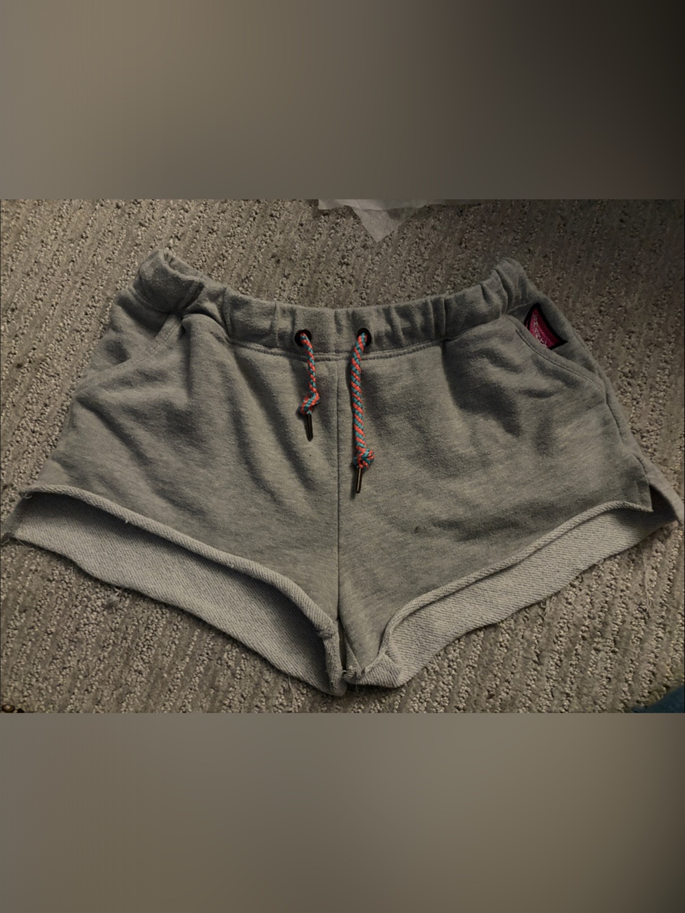 surf style gray sweat shorts